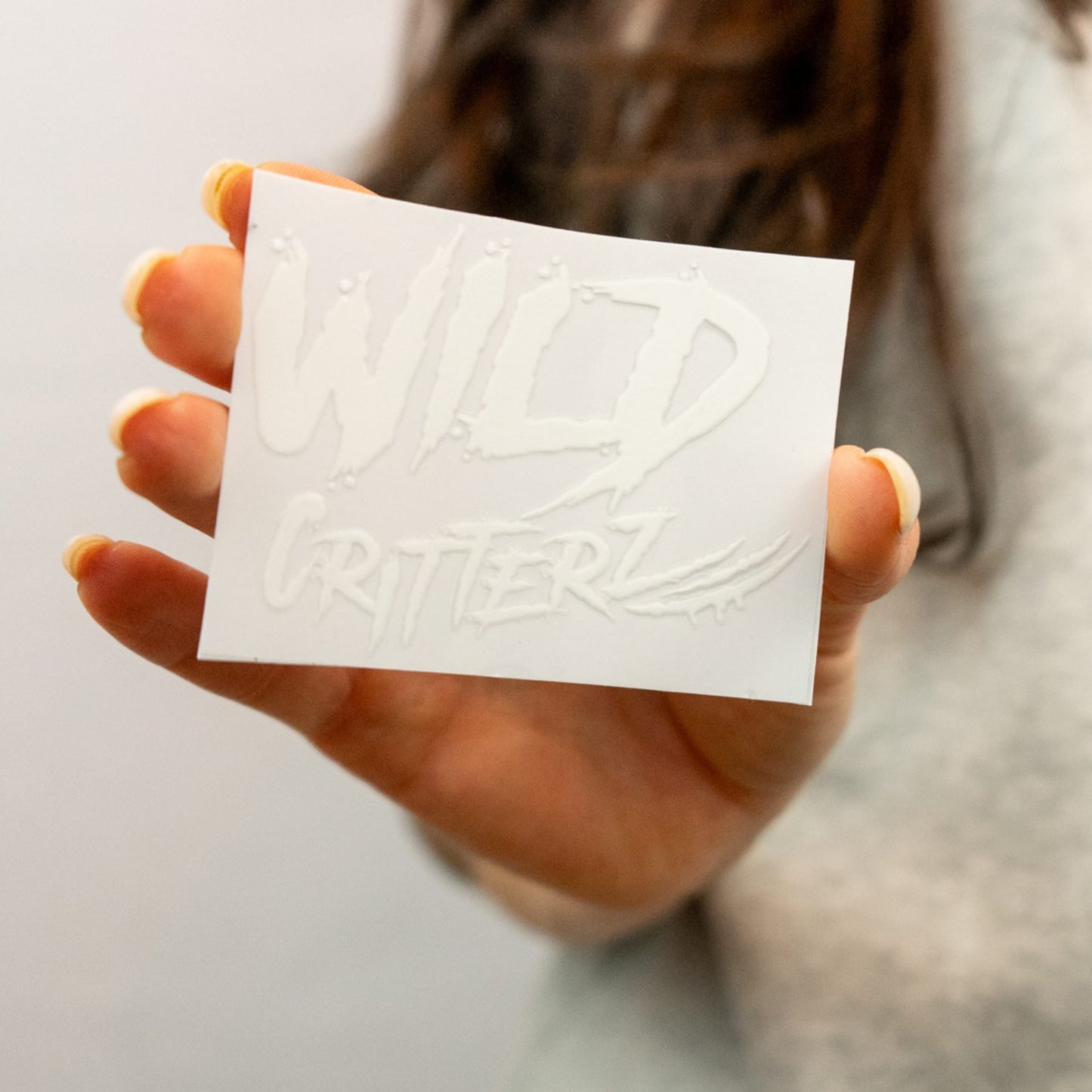 Signature Logo Sticker - White